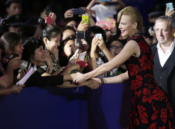 Nicole Kidman, en la inauguración de la Ciudad del Cine Oriental de Qingdao. EL PAÍS